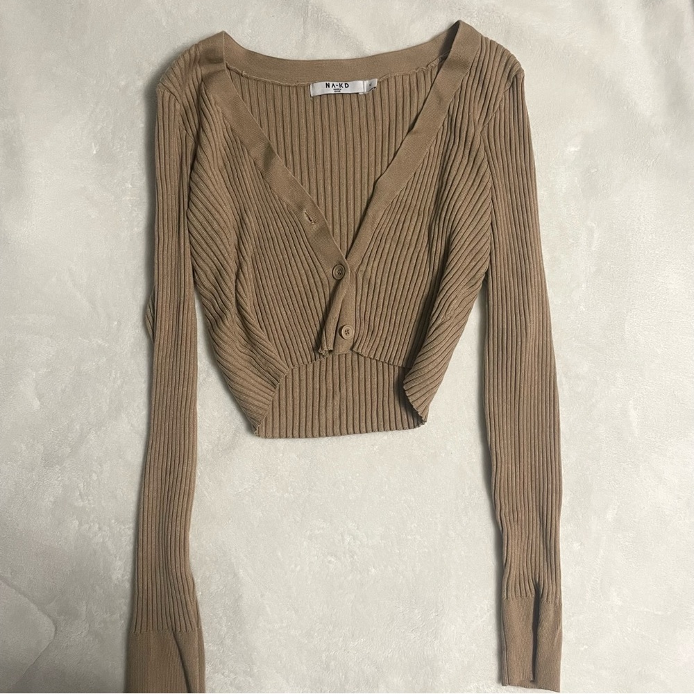 Asos Cropped Brown Sweater
